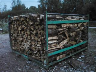 brandhout, in container